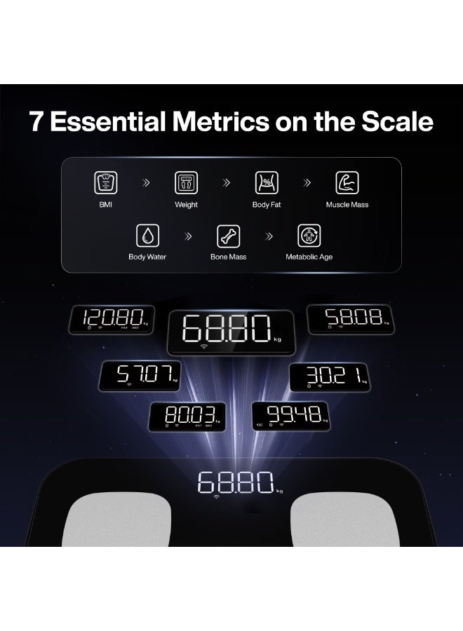 Speediance Smart Body Fat Scale with LED Display, Measures Weight, BMI, Supports Multi-Mode, Max Weight 180kg/396 lbs - Image 3