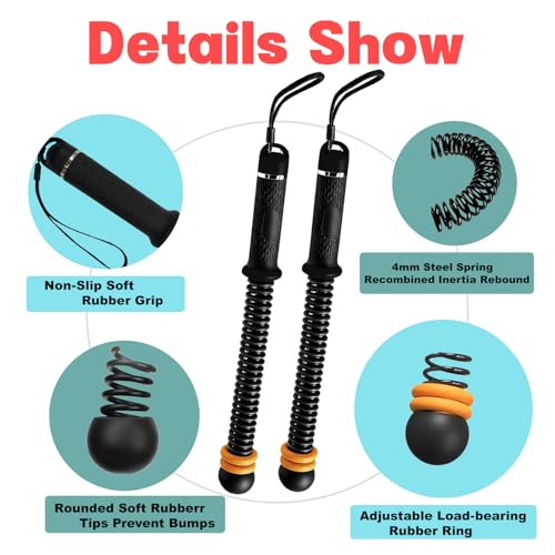 NONGKANG Adjustable Ropeless Battle Ropes, Portable Cordless Workout Rope for Home Gym — HIIT, Strength & Low-Impact Cardio, Variable Resistance, Quiet Training for Men & Women, Include Storage Bag - Image 2