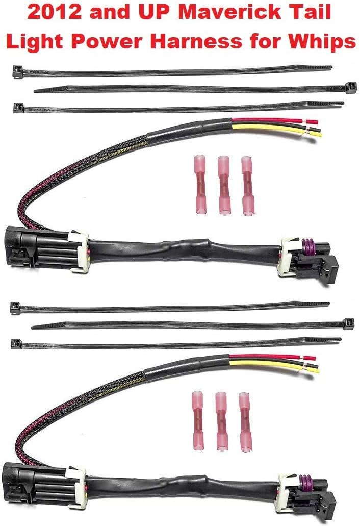 Muzzys Tail Light Whip Power Harness Adapter Splice Pigtail Jumper for Can Am Maverick X3 (2012-2021) - Image 2