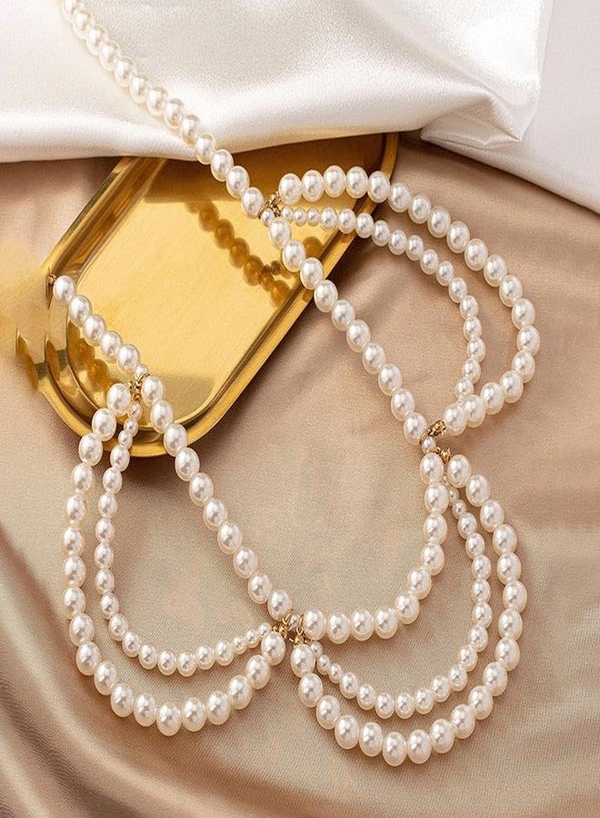 يرتير سلسلة خصر من اللؤلؤ العتيق من YERTTER، سلسلة جسم متدلية من اللؤلؤ، زينة مع قميص فستان، مشد، حزام سلسلة بيبلوم للنساء - Image 4