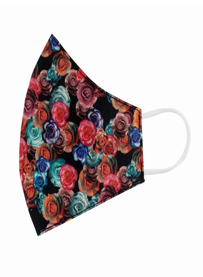 STAR WORK Cotton Reuseable Face Mask (Without Valve, Pack of 6) for Men & Women, Multi Flower Mask - Image 4