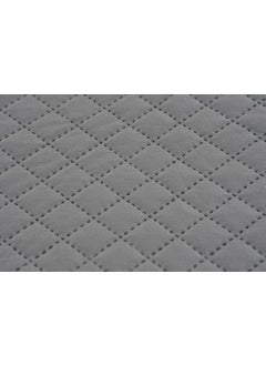 Femfairy Femfairy 200TC Solid Quilted Velvet Bed Runner Scarf with Matching Cushion CoversSlipcover Mattress ProtectorBed Linen ScarfDecorative Set for BedroomsHotel RoomsGuest Rooms Grey  - Image 2