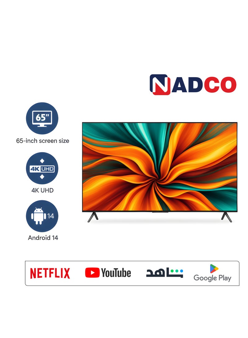 Nadco Smart Screen - Android 14 - 65 Inch - 4K UHD - LED - Free Wall Mount - NC-65T - Image 2