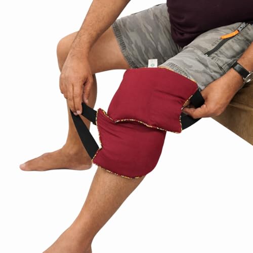 Aksobha Herbal Heating Pad for Knee and Elbow Pain Relief (Pack of 1) – Handmade Hot & Cold Therapy Pack with Seeds & Essential Oils | Microwaveable Reusable Cotton Pain Relief Wrap (Assorted Colours) - Image 1