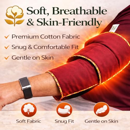 Aksobha Herbal Heating Pad for Knee and Elbow Pain Relief (Pack of 1) – Handmade Hot & Cold Therapy Pack with Seeds & Essential Oils | Microwaveable Reusable Cotton Pain Relief Wrap (Assorted Colours) - Image 5