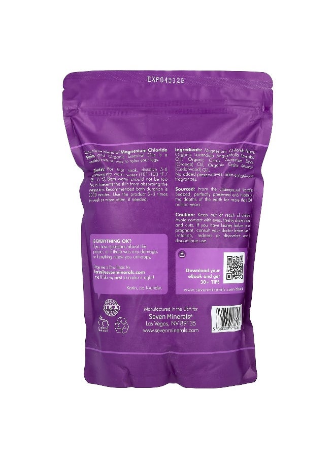 Seven Minerals Seven Minerals, Relaxing Legs, Magnesium Foot Soak, Orange, Cedarwood & Lavender, 3 lb (1.36 kg)  - Image 2