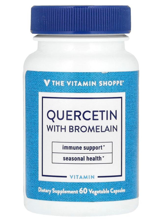 The Vitamin Shoppe Quercetin With Bromelain 60 Vegetable Capsules 