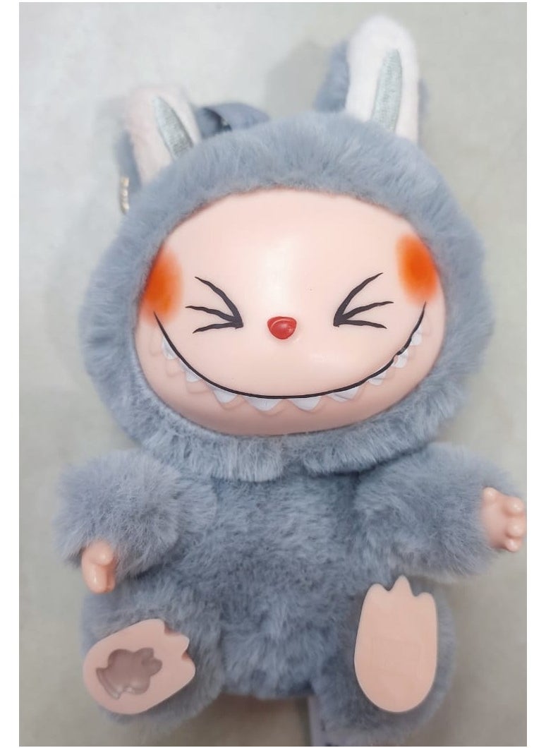LABUBU Labubu Plush Toy，Labubu Second-Generation Sit-Down Party Series, Cute Keyring, 13cm (Not Original)  - Image 1