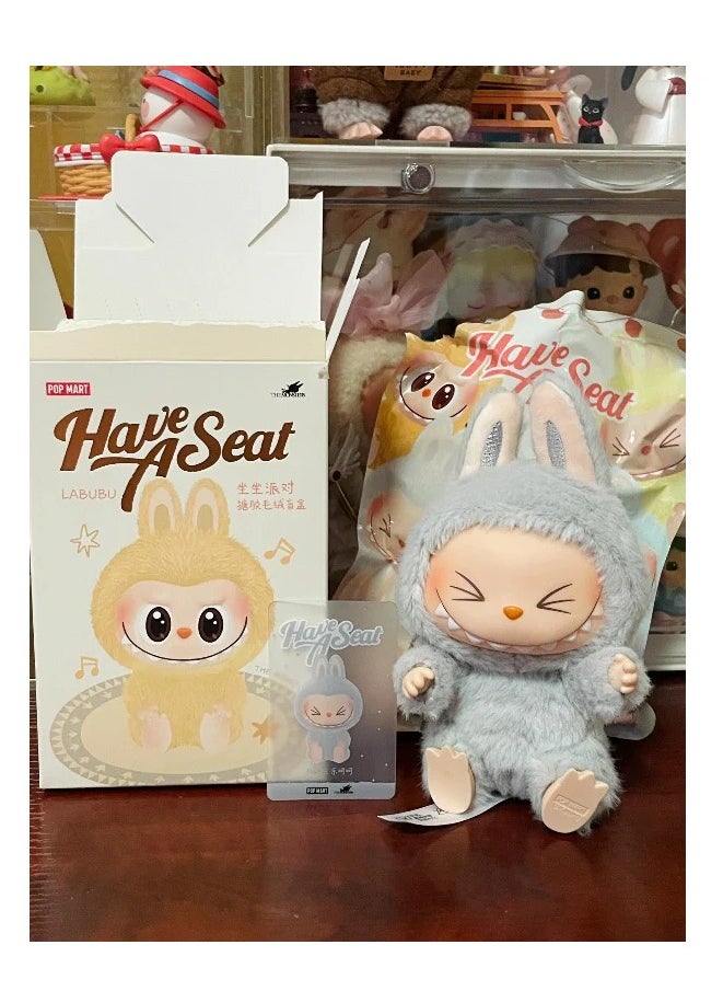 LABUBU Labubu Plush Toy，Labubu Second-Generation Sit-Down Party Series, Cute Keyring, 13cm (Not Original)  - Image 5