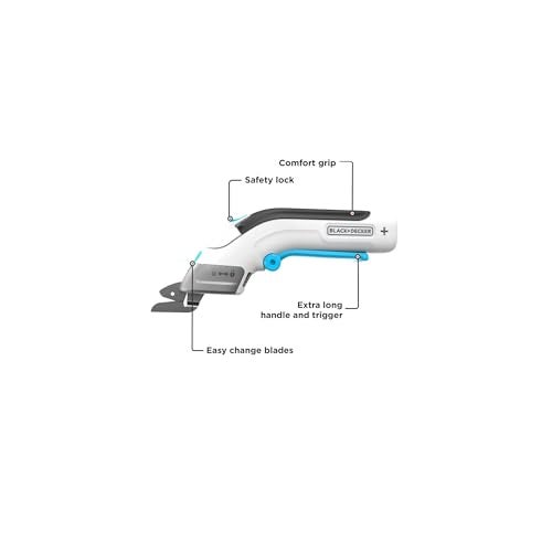 BLACK+DECKER 4V MAX Cordless Electric Fabric Craft Scissors, USB Rechargeable (BCSC115FF) - Image 4
