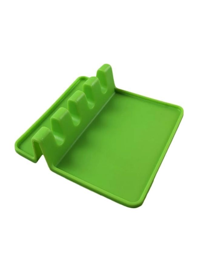 NIBEMINENT Silicone Spoon Holder Green 14x14.3centimeter