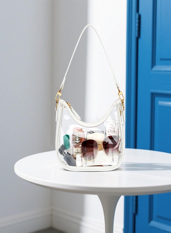 KKXIU Clear Purse Shoulder Bag for Women Cute Hobo and Tote Handbags Concert Clear Bags for Stadium Events - Image 3