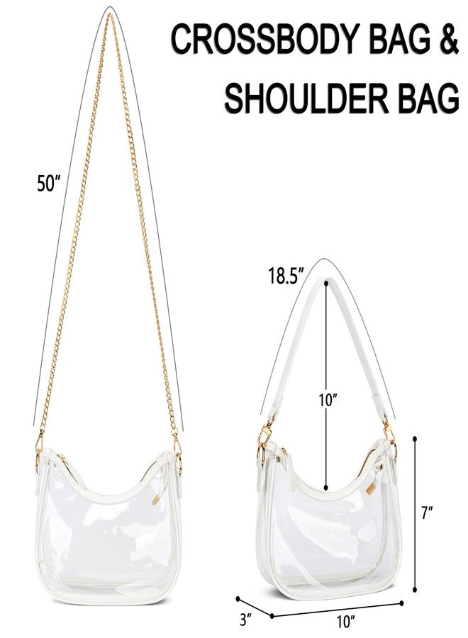 KKXIU Clear Purse Shoulder Bag for Women Cute Hobo and Tote Handbags Concert Clear Bags for Stadium Events - Image 4