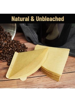Bincoo Coffee Drip Filter Paper 100 PCs, V 02 60° Cone Coffee Filters, 1-4 Cup, Disposable for Pour Over, Good for Black Coffee Machine  (Size V02 Natural Unbleached)  - Image 3