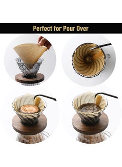 Bincoo Coffee Drip Filter Paper 100 PCs, V 02 60° Cone Coffee Filters, 1-4 Cup, Disposable for Pour Over, Good for Black Coffee Machine  (Size V02 Natural Unbleached)  - Image 5