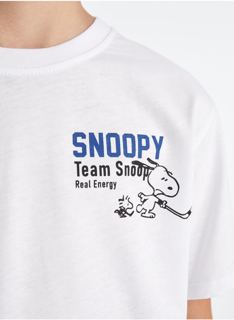 DeFacto - Snoopy Crew Neck Short Sleeve T-Shirt - Image 1