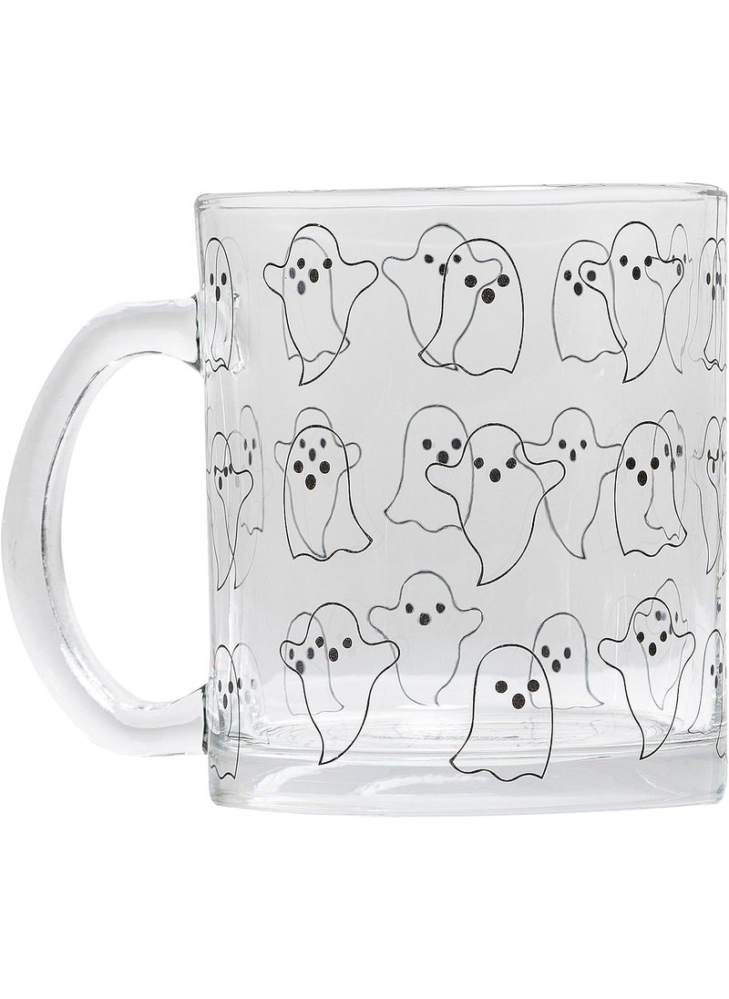 pearhead Pearhead Glass Ghost Mug Halloween Home Dcor Coffee And Tea Glass Mug Fall Drinkware Accessories Seasonal Mug 12 oz  - Image 1