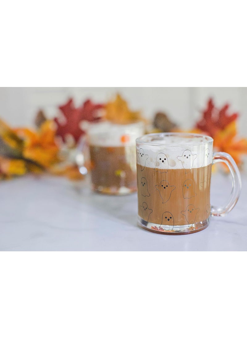 pearhead Pearhead Glass Ghost Mug Halloween Home Dcor Coffee And Tea Glass Mug Fall Drinkware Accessories Seasonal Mug 12 oz  - Image 4