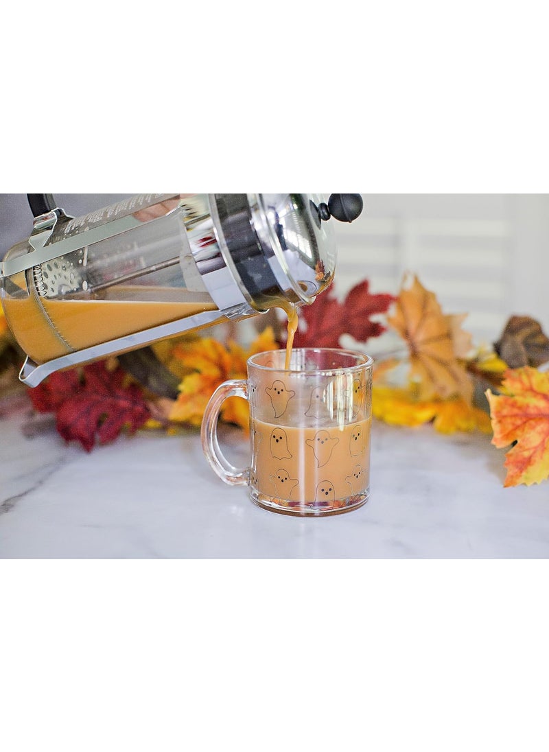 pearhead Pearhead Glass Ghost Mug Halloween Home Dcor Coffee And Tea Glass Mug Fall Drinkware Accessories Seasonal Mug 12 oz  - Image 5