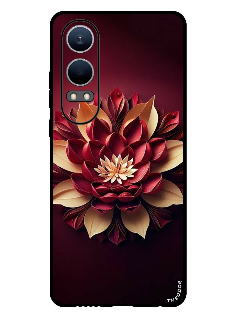 Theodor Protective Case Anti Scratch Shock Proof Bumper Cover For Oppo K12x (China) Flower Abstract 2 - Image 1