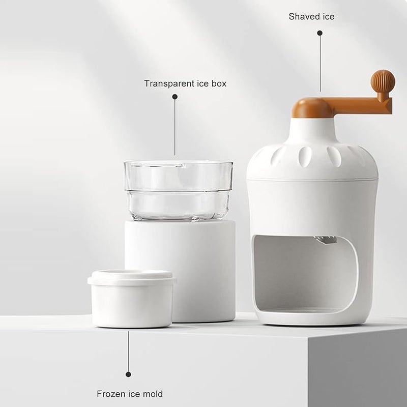 آلة تقطيع الثلج اليدوية، كسارة يدوية، صانع مخروط الثلج المحمول للمطبخ، النزهات الخارجية - Image 5