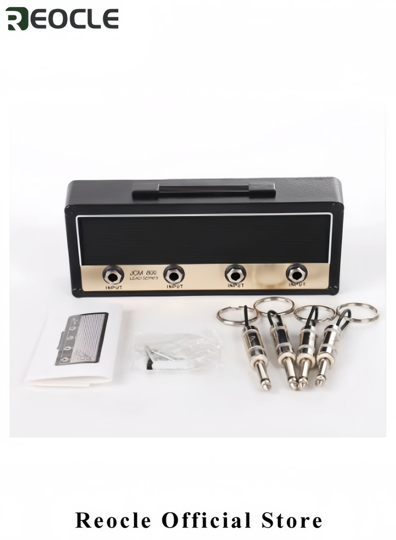 ريوكل ملصق خلفي بدون ثقب، سلسلة مفاتيح، صندوق تخزين مفاتيح، حامل مقبس صغير، رأس مكبر صوت، حامل مفاتيح مع 4 سلاسل مفاتيح - Image 2