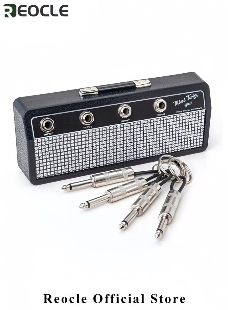 ريوكل ملصق خلفي بدون ثقب، سلسلة مفاتيح، صندوق تخزين مفاتيح، حامل مقبس صغير، رأس مكبر صوت، حامل مفاتيح مع 4 سلاسل مفاتيح - Image 4