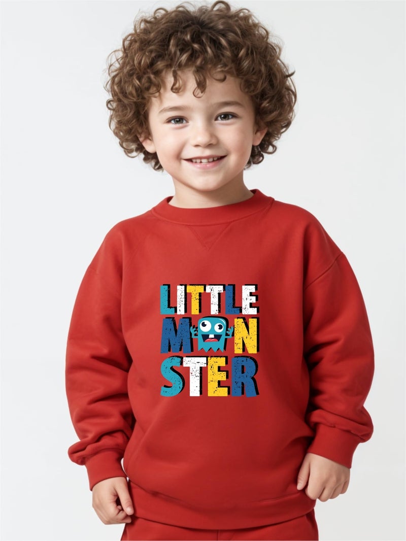 minicult Cotton Blend Full Sleeves Crew Neck Regular Sweatshirt for Kids with Fun Prints(Shark)(Pack of 3)(7-8 Years), Multicolor - Image 2