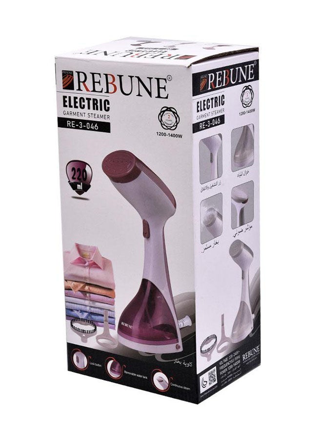 ريبون أداة كي بخار كهربائية للملابس 220 ml 1200 W RE-3-046 أبيض/ وردي - Image 2