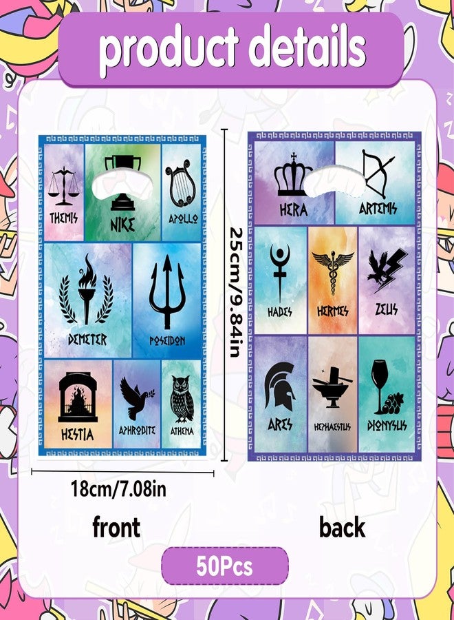 TAKEALOOKO Greek Mythology Party Favor Bag - 50Pcs Olympian Greek Gods Plastic Gift Bags, Mythology Themed Supplies for Mythical Birthday Parties & God Celebrations - Image 4