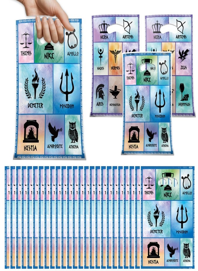 TAKEALOOKO Greek Mythology Party Favor Bag - 50Pcs Olympian Greek Gods Plastic Gift Bags, Mythology Themed Supplies for Mythical Birthday Parties & God Celebrations - Image 1