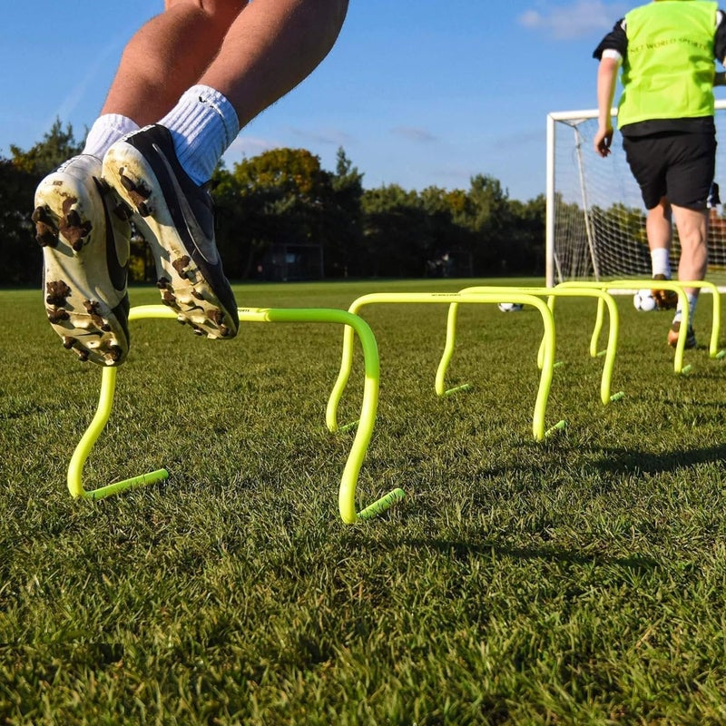 CRAZX New Combo of Agility Ladder 4 m with 10 Rungs; 6 Marker Cones (6-inch), Multicolour Saucer Cones Set of 20 and Agility Hurdles 6 inch 6 pcs - Image 4