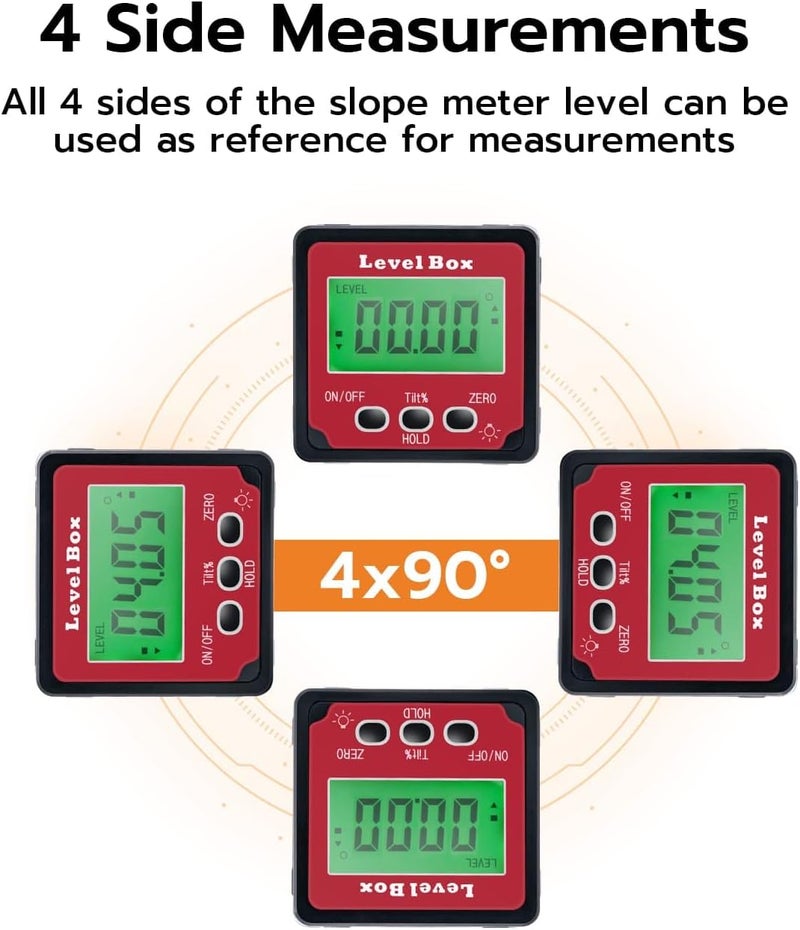 Digital LCD Shopping Gauge Inclinometer, Store Finder Inclinometer, Angle Gauge - Image 3