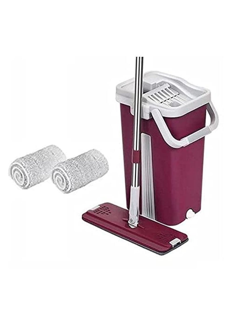 Mop Bucket Two Sinks For Rinse And Spin With 2 Microfibre Replacement (Multiple colours)