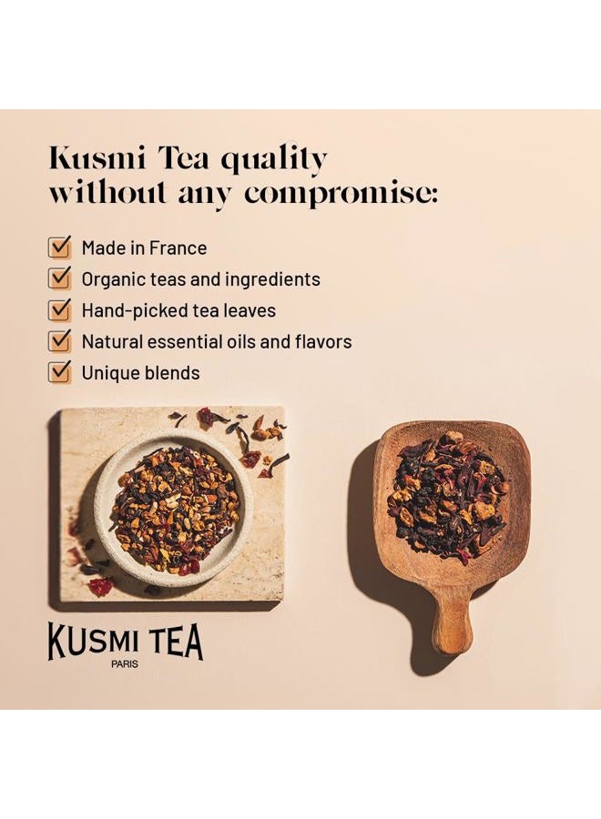 Kusmi Tea - Detox - 100% Organic Tea - Green, Mate and Lemon Tea Blend - Enjoy Hot or Iced - Loose Leaf - 100g Tin - Capacity for approx. 50 cups - Image 5