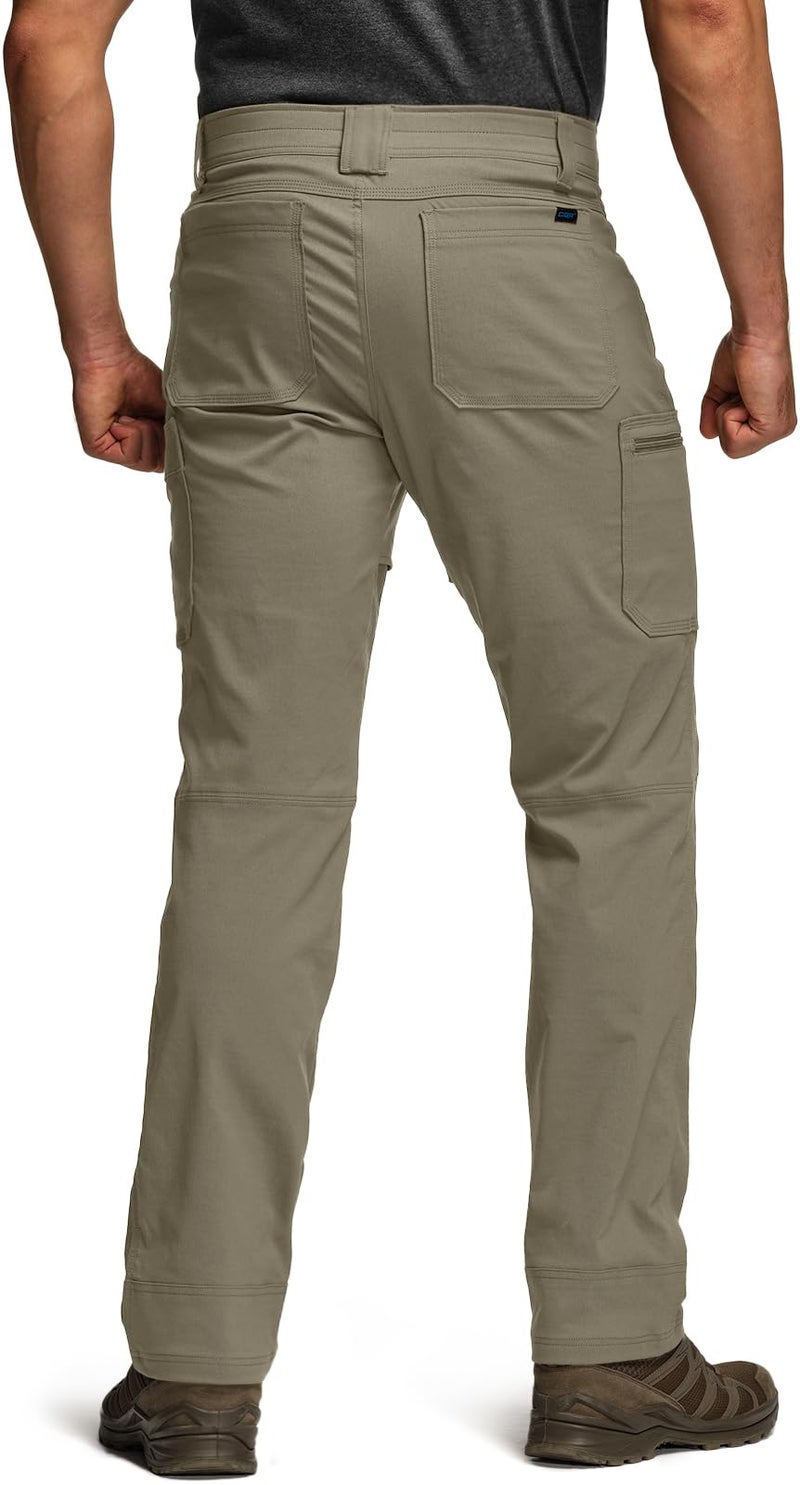 CQR Men's Active Flex Tactical Pants, Water Resistant Lightweight Stretch Cargo Work Hiking Pants, Sierra Sandstorm, 38W x 32L - Image 2