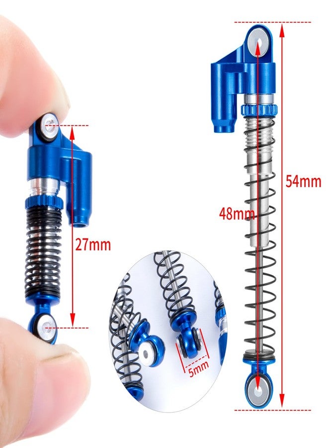 JGGZONE RC 48mm Shocks Aluminum Threaded Tele Absorber Damper Long Travel Shocks with Springs for All 1/24th Axial SCX24 AXI90081 Deadbolt AXI00005 AXI00006 RC Crawler Car Upgrades - Image 2