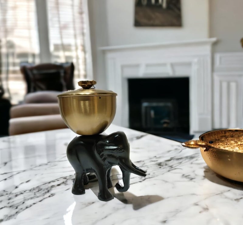The Artage Metal Decorative Elephant Statue Showpiece for Living Room Center Table Unique Figurine for Decoration Home Decor Stylish Gifting Cum Tableware - Image 5