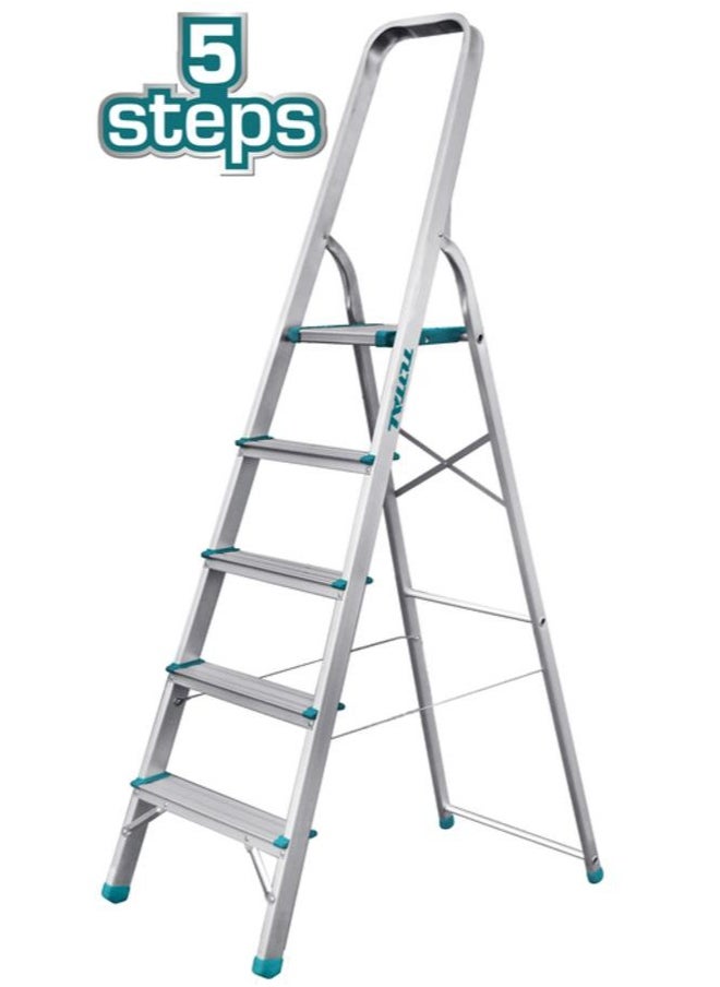 TOTAL Aluminum Ladder 5 Steps THLAD06051