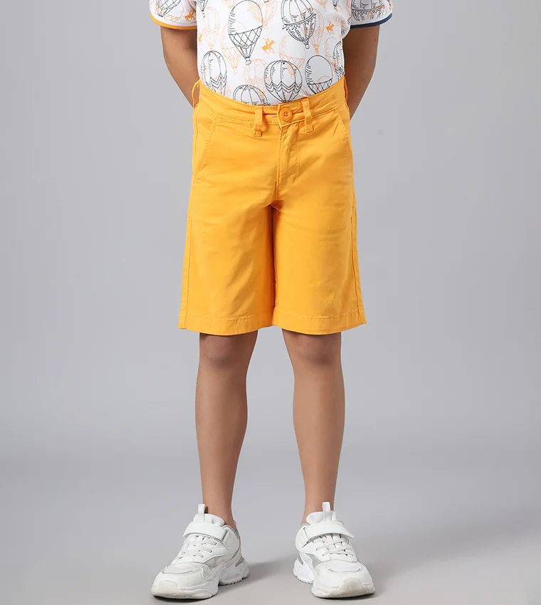 Beverly Hills Polo Club Button Closure Regular Fit Woven Shorts
