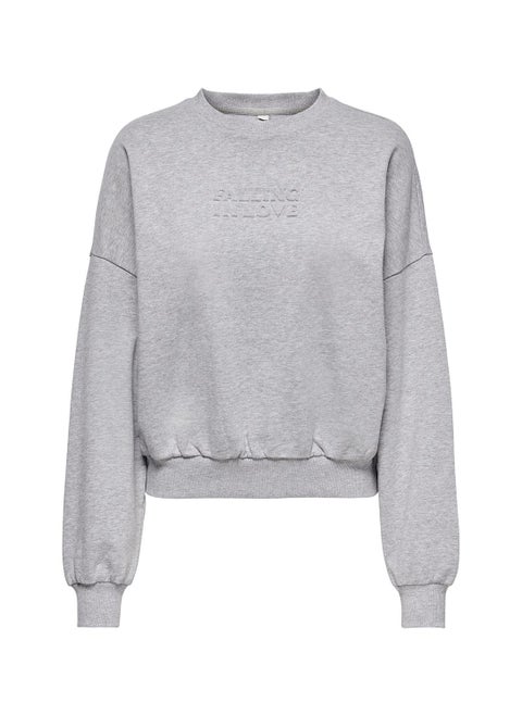 Text Knitted Sweatshirt
