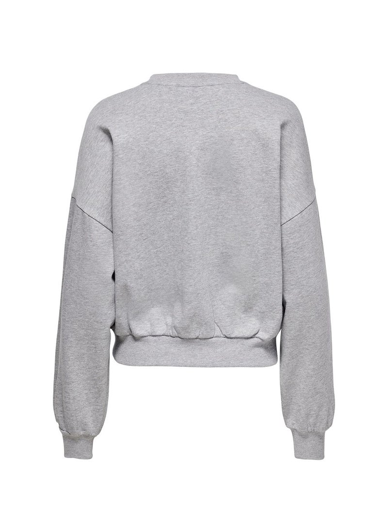 Jacqueline de Yong - Text Knitted Sweatshirt - Image 1