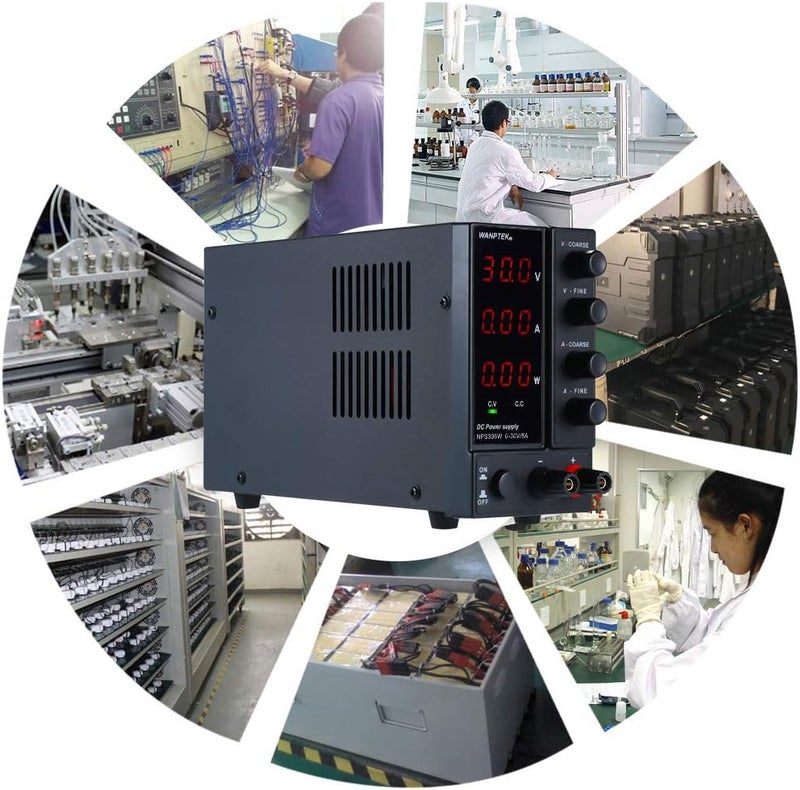 NPS306W 0-30V 0-6A Switching DC Power Supply 3 Digits Display LED High Precision Adjustable Mini Power Supply AC 115V/230V 50/60Hz Voltage & Current Regulated Dual Output - Image 1