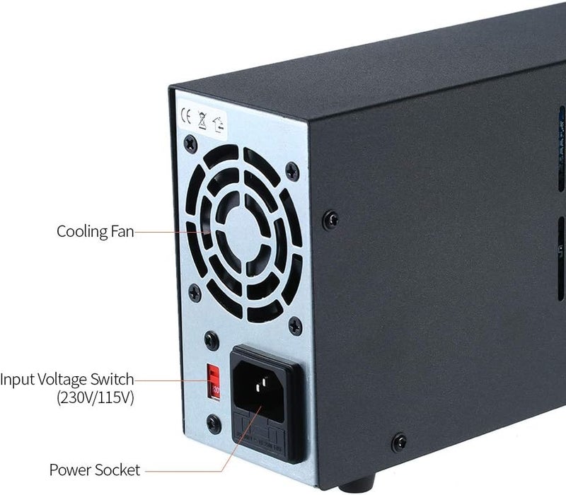 NPS306W 0-30V 0-6A Switching DC Power Supply 3 Digits Display LED High Precision Adjustable Mini Power Supply AC 115V/230V 50/60Hz Voltage & Current Regulated Dual Output - Image 4