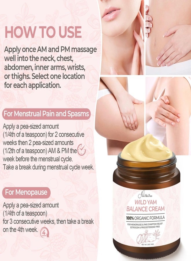 FeeMeFee Wild Yam Cream 2oz, Organic Balancing Cream for Women, Deep Nourishment and Hydration, Made With Wild Yam Root, Chaste Tree Berry and Red Clover - Image 4