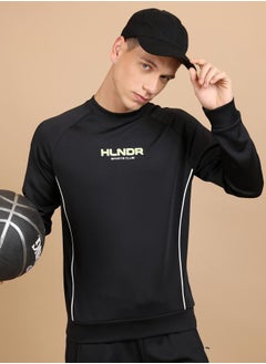 HIGHLANDER Printed Raglan Sleeves Sweatshirt by Styli  - Image 1
