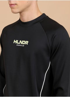 HIGHLANDER Printed Raglan Sleeves Sweatshirt by Styli  - Image 2