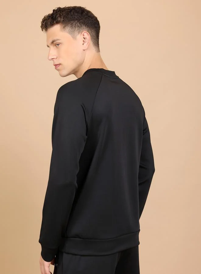 HIGHLANDER Printed Raglan Sleeves Sweatshirt by Styli