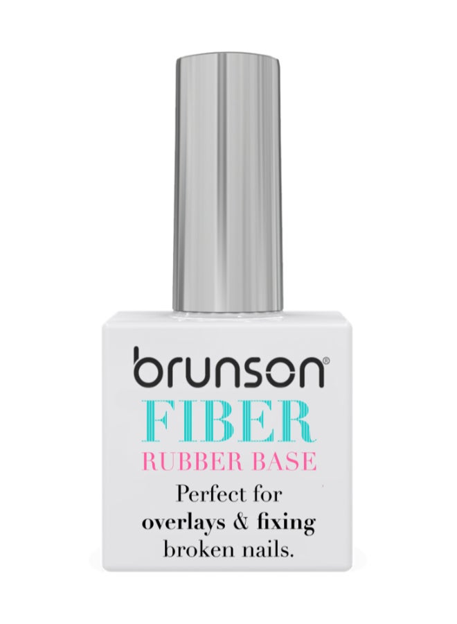 brunson Express Fiber Rubber Base Gel 20Ml Quick Dry Uv Led Curing Clear Soak Off Gel For Nail Repair Extensions And Overlays Strengthening Formula With Vitamins Frb01 - Image 1
