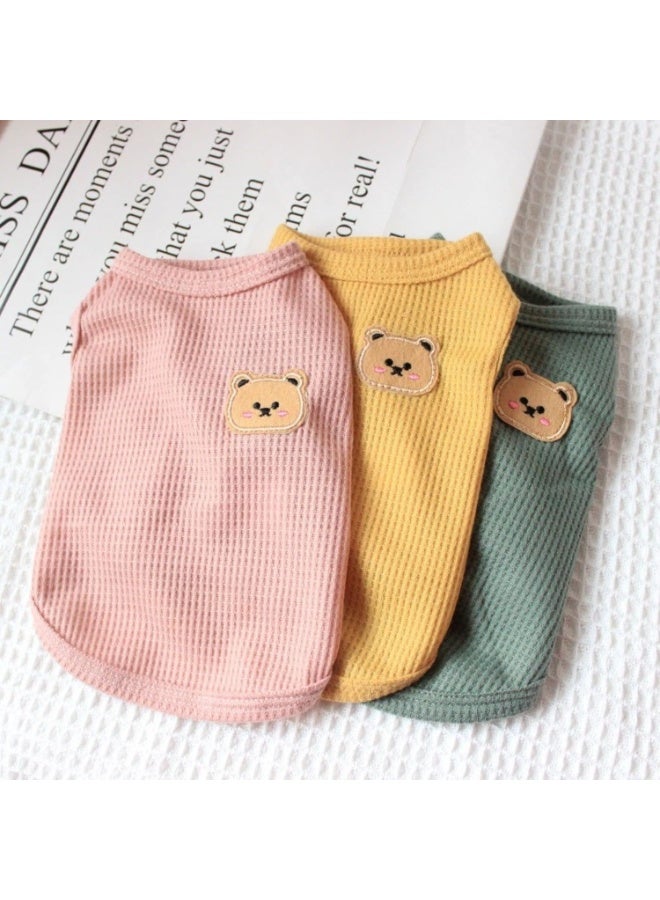 Cotton Dog Shirt, Summer Lightweight Pet T-Shirts, Soft Breathable Stretchy Cats Dogs Tee Shirt, Sleeveless Vest Dog Apparel, for Medium Small Dog Clothes - Image 4